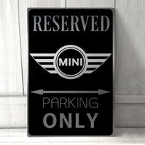 Mini Cooper Parkavimas Tik Metalinė Skardinė Plakatas Metalo Plakatas Namų Garažas Vyriška Urvelė Pub Baras Sienų Dekoras Sieninis Plakatas 20x30cm（7.8x11.8inch）