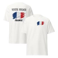 Personalized World Cup Supporter T-Shirt, Double-Sided Flag Design M