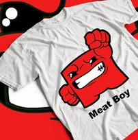 Unisex Super Meat Boy Shirt, Video Game T-Shirt, Indie Shirt S