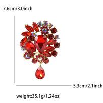 Luxurious Rhinestones Flowers Brooches for Women Unisex Crystals Gems Pins Banquet Party Backpack Gifts Jewelry Accessories