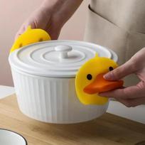 2/4pcs Cute Cartoon Duck Silicone Oven Mitts for Heat Insulation and Anti-Scalding 1pair