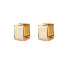 Copper Hip Hop Square Earrings Korean  Style Minimalist Hoop Earring  Jewelry Gift auksas