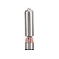 Battery Operated Stainless Steel Pepper and Salt Grinder with Light - One Hand Push Button Salt and Pepper Seasoning Shaker sidabras