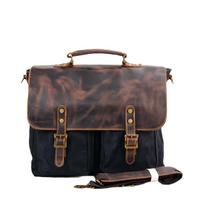 Vyriška peties rankinė Didelės talpos nešiojamojo kompiuterio krepšys Verslo portfelis Rankinė Retro Cross Body 16 colių kompiuterio krepšys 38cmX12.5cmX31cm armijos žalia spalva