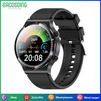 SACOSDING ECG Smart Watch 24H Heart Rate Blood Pressure Blood Oxygen Health Monitoring Men Women Fitness Sport Smartwatch Compatible Android ios