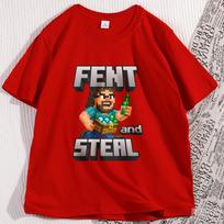 Fent and Steal T Shirt Funny Video Game Graphic Tees Printed Designer Clothes Man Tshirt Casual Comfortable Street Wear Tops S