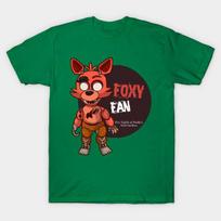 Unisex Fashion TShirt Five Nights At Freddys Foxy Fan Print TShirt Plus Size S-5XL T-Shirt 100%Cotton Tops O Neck Short Sleeve Tees L žalia