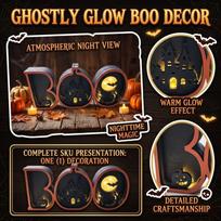 Halloween Wooden Decoration with Lights for Home Party Decor One Size