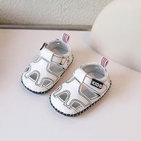 Baby Lightweight Leatherlike Shoes With Velcro Straps For Toddler 13 balta