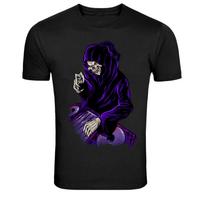 Grim Reaper DJ Music Dark Graphic T-Shirt XL