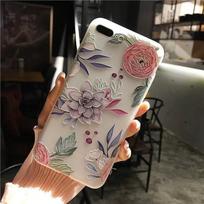 For 87 Iphone Plus X Flower Pattern 3d Cute Soft Case Silicone Tpu Back Cover IPHONE 6/6S rožinė
