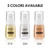 3PCS Body Glitter Spray Set Face Shimmer Highlighter Powder Spray Long Lasting Shiny Glow Spray Festival Party Stage Makeup Gift Kit 3pcs