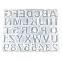 Semi-Stereoscopic Resin Molds DIY Alphabet Number Casting Mold Jewelry Tool 1 gryna