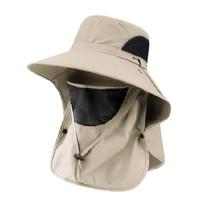 Multi Purpose Sun Hat Outdoor Sports Cap With Protective Face Veil And Sweat Absorbing Lining All Season Use