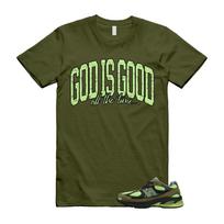 2010 Sea Moss Afterglow Olive Green Black T Shirt Match GOOD S