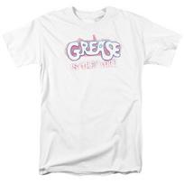 Grease - Grease Is The Word - Adult Unisex Short Sleeve T-Shirt - White M