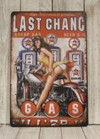 Last Chance Gas Station Sexy Pinup Girl Tin Metal Sign Auto Car Mechanic GarageAluminum 20x30cm（7.8x11.8inch）