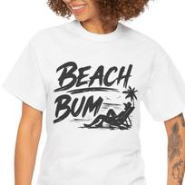 Beach Bum T-Shirt | Beach Chair Palm Tree Graphic Tee 3XL