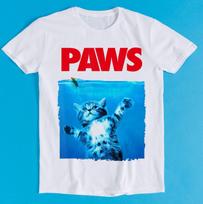 Paws Cat and Mouse Top Cute Funny Cat Lover Retro Funny Art Drawing Gamer Anime Cult Meme Music Movie Gift Tee T-Shirt K1138 4XL