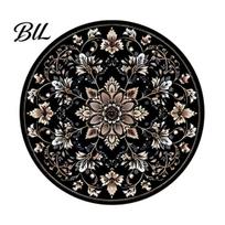 Teapot Heat Pad Bohemian Resistant Placemats for Table Stain-Resistant Round Rubber Insulating Placemat Coasters Vintage Kitchen Dining Mats S A