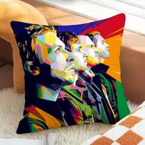 Coldplay Pillow Case Pillowcase Cushions Home Decor Pilow Cases Cushion Cover Covers For Bed Pillows Car Decoration Anime S Peach skin 18*18(CM)-1Pcs