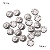 Two Holes Accessories Mini Metal Buttons DIY Doll Clothes Clothing Sewing Craft Dolls Strap Buckles 20pcs sidabras