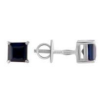 Sidabriniai auskarai su natūraliu safyru 1,565 ct (2058816) safyras