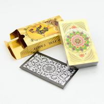 Auksinė folija Tarot stalo žaidimas PVC, atsparus dilimui, naujas kortų žaidimas, vakarėlių kelių žaidėjų žaidimas 12*7cm