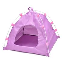 Portable Folding Pet Tent Houses Cats Dogs House Pet Cage for Outdoor Tent Puppy Moisture-Proof Tent for Camping rožinė