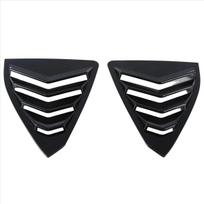For Lexus ES250 ES350 ES300h - Car Rear Louver Window Side Shutter Cover Trim Sticker Vent Scoop ABS Carbon Fiber Auto Gloss Black