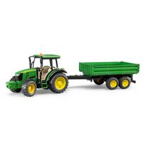 John Deere 5115M Z Przyczepą Otwierane Burty Bruder 02108 Seria Profi 1:16