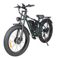 Mountain Electric Bike DP2603 3000W Dual Motor 52V32AH Battery City Commuter Electric cycle 26 Inch Hydraulic brake E-bike Adult green