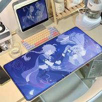 HD Print Genshin Impact Nod-Krai Character Pattern Mousepad Flins Lauma Aether Lumine Laptop Gaming Anime Cute Mouse Pad PC Mats 600x300x2mm