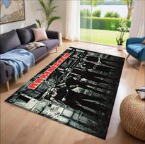 1Pc Rammstein theme Printed rectangle carpet, home door mat, outdoor travel protection carpet A5 40x60cm( 15x23in )
