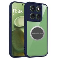 Transparent Car Magnetic Case for Motorola Signature Edge 70 60 50 Ultra Fusion Pro Stylus G57 G86 G85 Lens Protect Airbag Cover Motorola Edge 70 mėlyna