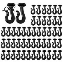 Easy Install Curtain Hooks 50/100Pcs Plastic Gazebo Hook, Heavy Duty Mosquito Netting Universal Black Track for Outdoor Hotel, Accessories Hanging 50pcs C