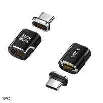 80Gbps Type C Converter PD 240W USB4.0 Adapter USB-C Magnetic Adapter  for Thunder-bolt 3/4 juoda