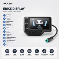 YOLIN YL-61FA 2.4inch E-bike display Color VA screen dash board Ebike accessories for Electric bicycle IP66 waterproof 255nits juoda