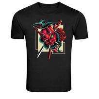 Japanese Oni Mask Snake Katana Samurai Graphic T-Shirt M