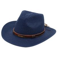Hiking Western Cowboy Hats Summer Sunscreen Visor Cap Vintage Straw Cowgirl Hat  Outdoor Style 3