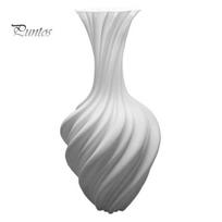 Gėlių augalų vaza 3D spausdinta spiralinė vaza, modernus minimalistinis gėlių vazonas sausiems dekoratyviniams gėlėms, Nordic meno dekoras namų lentynai, kūrybiška dovana balta