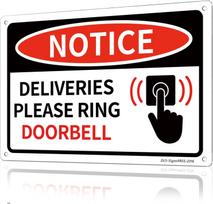 Ring Doorbell Sign     RustFree  Aluminum Metal Please for Yard OutdoorIndoor WaterproofUVProtected 20x30cm（7.8x11.8inch）