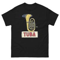 Tuba Muzikos Instrumentas Iliustracija Marškinėliai S