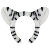 1/3Pcs Zebras Costume Accessories Set Zebras Ears Headband,Bowtie,Tail Accessories Kit for Kids Halloween Cosplay Costume