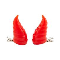 2PCS RolePlay Animal Horn Hair Clip For Theater Performances Costume Parties And Creative Halloween Event Headwear raudona