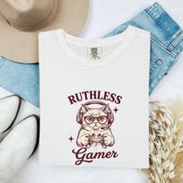 Kitty Gamer Shirt Cat Arcade Gift Women Nostalgic Tee Cat Lady T-Shirt Feline Fan Retro Tshirt Gaming Graphic Outline Audio Gear Tshirt S