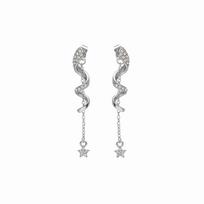 Synthetic Zirconia Drop Earrings Sweet Crystal Dangle Earrings  Valentine's Day Gift auksas