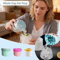 Cylindrical Ice Tray Molds Easy Demould Ice Cup Ice Bucket Storage Box Refrigeration Ice Maker One Size mėlyna