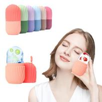 Ice Face Roller Mold Set Anti-Slip Ice Tray with Lid Reusable Cold Therapy Beauty Tool rožinė raudona spalva
