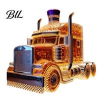Glass Whiskey Bottle Truck-Shaped Decanter, Vintage Carafes for Spirits, Liquor Collectors Storage with Airtight Seal, Home Bar Decor Aroma Lock 1pc